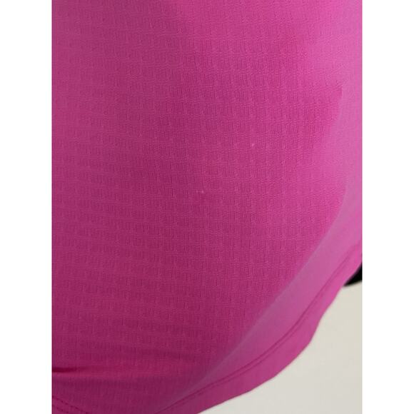IBKUL Golf Pullover Shirt Ruched 1/4 Zip UPF 50 Pink Long Sleeve Stretch Active - Picture 6 of 9